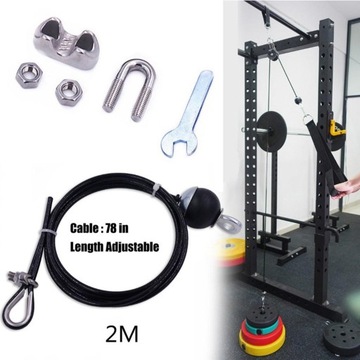 Длина кабельного шкива Fitness Im Turnhalle сверхмощная, толщина 5 мм, регулируемая 2 м