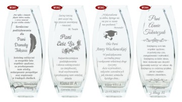 Стеклянная ваза с гравировкой 32 см BIRTHDAY ANNIVERSARY Свадебная годовщина новоселье