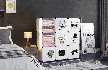 ДЕТСКИЙ МОДУЛЬНЫЙ ШКАФ 9x ОРГАНАЙЗЕР КНИЖНЫЙ ШКАФ ШКАФ ДЛЯ ДЕТЕЙ