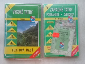 ZAPADNE TATRY; VYSOKE TATRY Mapy