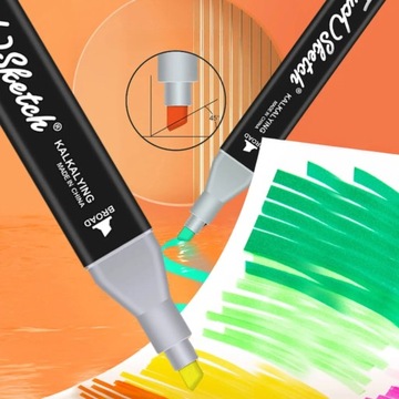 МАРКЕРЫ АЛКОГОЛЬНЫЕ ДВУСТОРОННИЕ 120 ШТ. МАРКЕРЫ, РУЧКИ, ПОПУСКНИКИ + ЧЕХОЛ-СУМКА