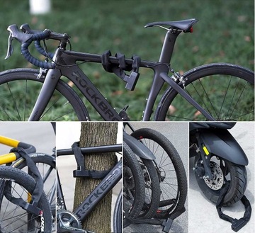 ВЕЛОСИПЕДНЫЙ ЗАМОК ROCKBROS С КЛЮЧОМ БЕЗОПАСНОСТИ 0,97М