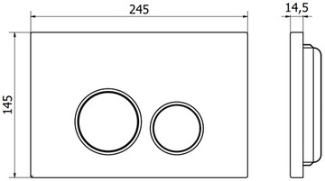 КНОПКА WC NAPO 05 для GEBERIT UP100 ROSE GOLD