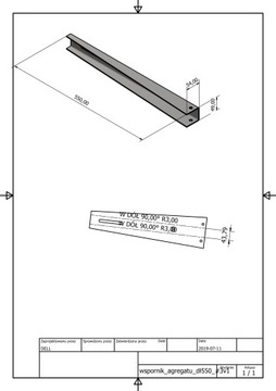 Wspornik klimatyzacji stal nierdzewna 1C-55x5