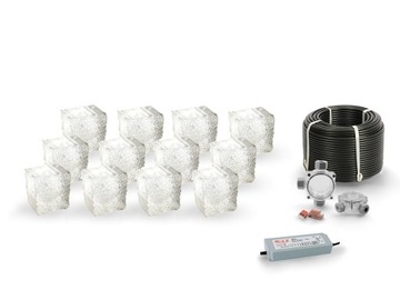 12x Świecąca Kostka Brukowa LED Naturo 8x8x9x6 BD