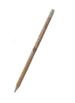 Muzyczny ołówek z nutkami - naturalny