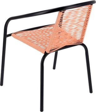 Fotel BISTRO sznurkowy wygodne KRZESŁO ogrodowe na balkon TARAS do ogrodu