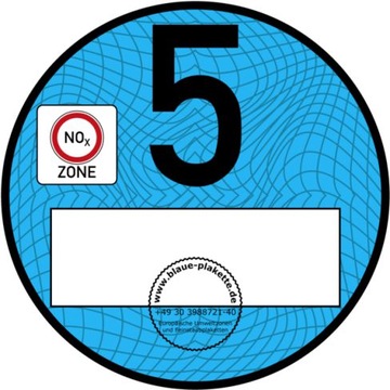 Umweltzonen Umweltplakette Plakietka Euro 5