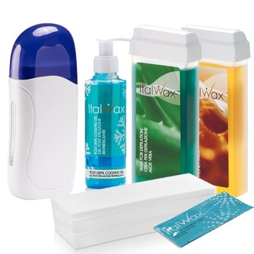 ItalWax 2x WOSK DO DEPILACJI W ROLCE 100ml + PASKI PODGRZEWACZ do wosku