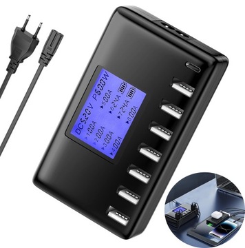 STACJA ŁADOWANIA USB TYPE-C KOMPATYBILNA Z TABLETEM IPHONE IPAD SAMSUNG