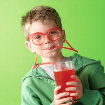 Стиль D, 1 шт., забавная мягкая пластиковая соломинка, забавная