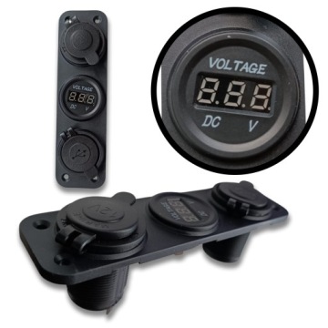 Панель управления с переключателями 12 В, разветвитель гнезда прикуривателя USB.