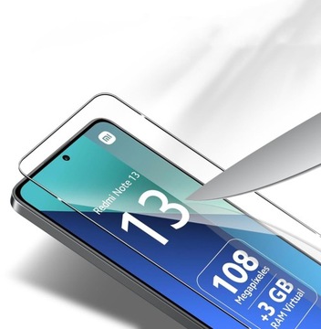 Защитное стекло из закаленного стекла 3 x 9H для Xiaomi Redmi Note 13 / Note 13 4G