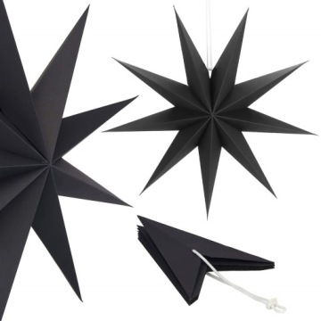 БОЛЬШАЯ ПОДВЕСНАЯ 3D БУМАЖНАЯ ЗВЕЗДА 60см РОЖДЕСТВЕНСКАЯ