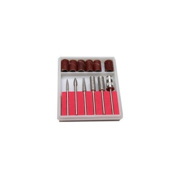 Zestaw frezów do manicure + nakładki 6 sztuk