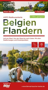 BELGIA FLANDRIA mapa rowerowa 1:150 000 ADFC 2021