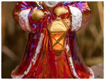 Свеча Дед Мороз, красная, УНИКАЛЬНАЯ