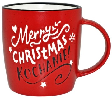 Kubek MERRY CHRISTMAS KOCHANIE dla Dziewczyny ŻONY na Gwiazdkę na MIKOŁAJKI