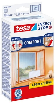Moskitiera na okno 1,3m x1,5m biała Tesa Comfort