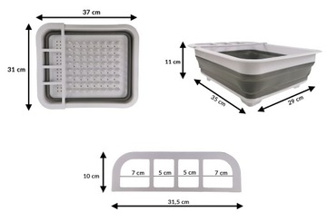 БОЛЬШАЯ ПОДСТАВКА ДЛЯ СУШИЛКИ ПОСУДЫ С ПОДДОНЕМ, ОДНОУРОВНЕВАЯ, СИЛИКОНОВАЯ