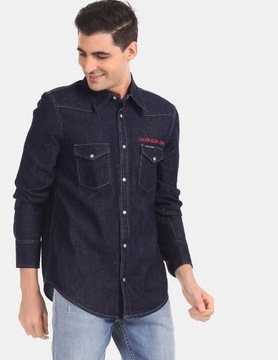 CALVIN KLEIN KOSZULA MĘSKA JEANSOWA DENIM r M