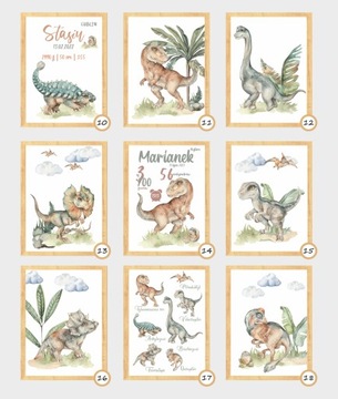 ДИНОЗАВРЫ - НАБОР ПОСТЕРОВ А4