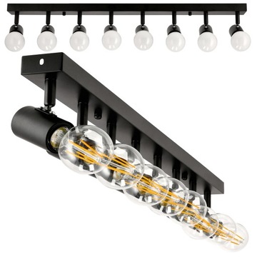 Lampa Sufitowa LED Szyna REGULOWANA 8x E27 LOFT