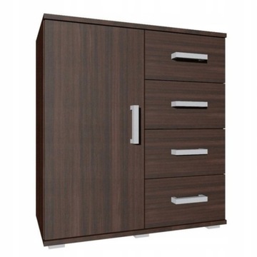 Komoda 80 cm EMI 4 szuflady półka H-KASZTAN WENGE