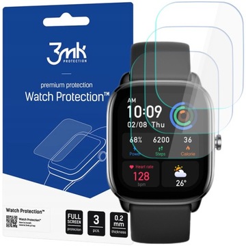 ZESTAW 3x FOLIA OCHRONNA 3MKNA EKRAN DO XIAOMI AMAZFIT GTS 4 MINI | ARC