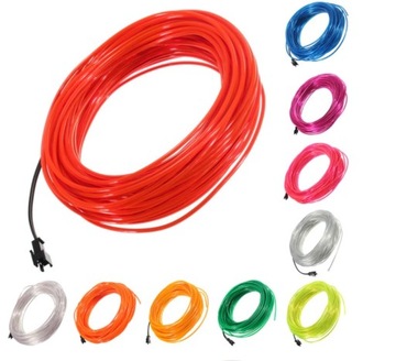 1M ŚWIATŁOWÓD EL WIRE LED TAŚMA PASEK AMBIENT