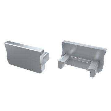 Боковая заглушка Grey Basic для наружных профилей типа А – с отверстием