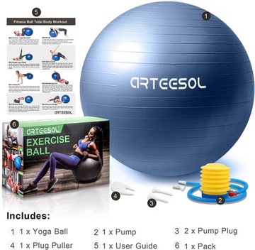 МЯЧ ДЛЯ ФИТНЕСА 55СМ DUNKELBLAU ARTEESOL