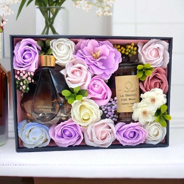 Flowerbox SET Мыло Цветы Розы Цветочная коробка подарочная