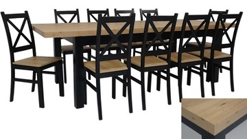 Stół rozkładany 10 krzeseł SALON JADALNIA artisan
