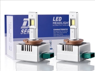 2x ZESTAW ŻARNIKI XENON D3S LED 6000K 35W 260% 7000LM więcej światła