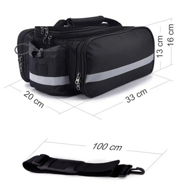 Сумка на багажник велосипеда, Водонепроницаемая, Большая, Вместительная, Жесткая сумка для велосипеда