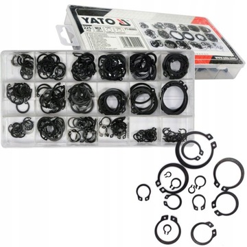 КОЛЬЦА YATO НАРУЖНЫЕ И ВНУТРЕННИЕ 225 шт., РАЗМЕРЫ РАЗМЕРОВ YT-06882