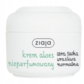 ZIAJA Krem do twarzy nieperfumowany z aloesem 50ml