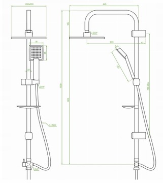 HANSGROHE смеситель для душа для раковины + КОЛОННА