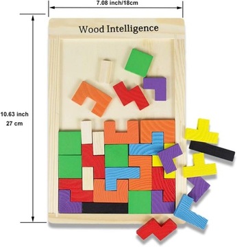 ДЕРЕВЯННЫЕ БЛОКИ ТЕТРИС ПАЗЛ МОНТЕССОРИ ПАЗЛ МОНТЕССОРИ