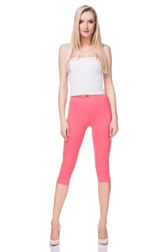 LEGGINSY 3/4 WYGODNE ELASTYCZNE GETRY NA LATO - L