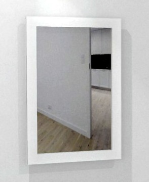 Lustro w grubej 6cm białej ramie MDF 90x60