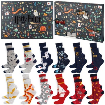 GIFT BOX WITH SOCKS KOLOROWE SKARPETKI HARRY POTTER PREZENT DLA DZIEWCZYNY