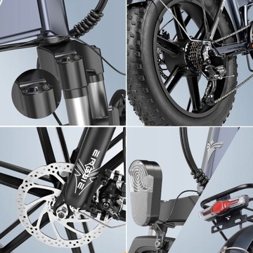 Мужской/женский электрический велосипед ENGWE EP-2 Pro 13AH 120 км 20 дюймов с толстыми шинами