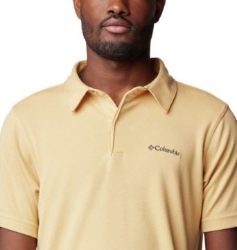Мужская футболка Columbia SUN RIDGE Polo-Light светло-коричневого цвета, L