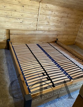 drewniane dębowe lite frezowane łóżko 160cm x200cm