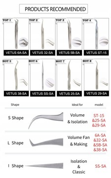 Профессиональный пинцет для макияжа ресниц 3D Volum