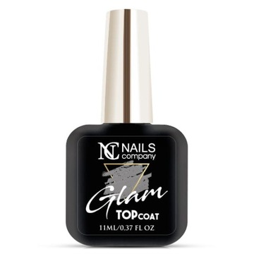 Nails Company Glam Top Coat Silver 11 ml Srebrny