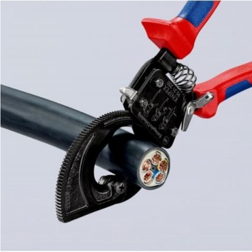 KNIPEX 95 31 250 кабельные ножницы с храповым механизмом