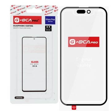 G+OCA Pro szyba szybka przednia z klejem OCA regeneracja iPhone 15 Pro Max